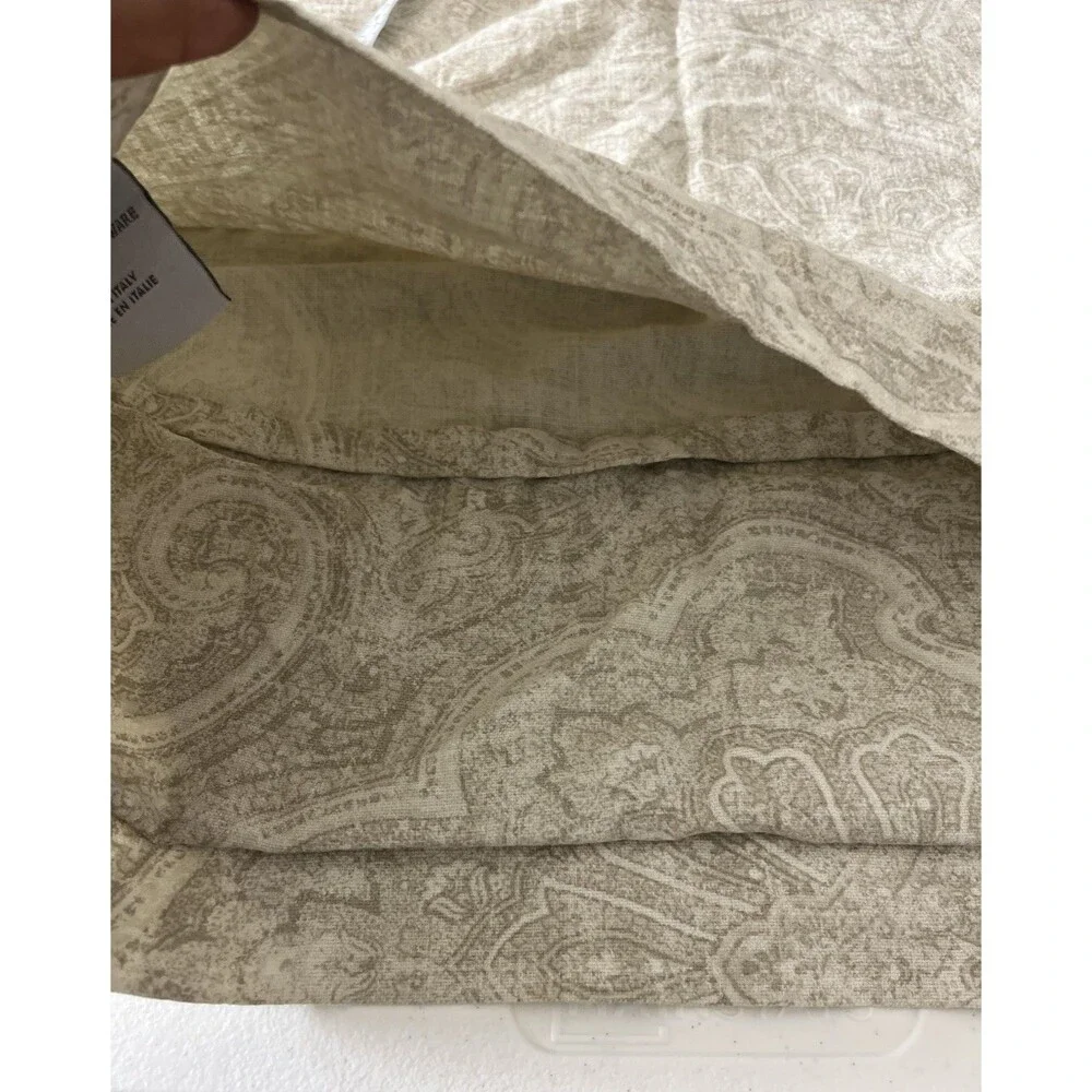 Restoration Hardware RH Italian Block Print Paisley King Pillow Shams Set 2